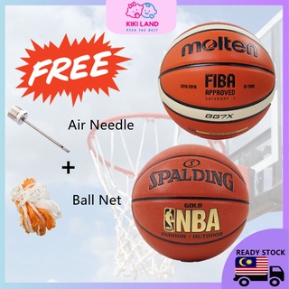 Mollten GG7X Fiba Basketball Spalding Gold New Official Size 7 Bola keranjang PU material ball FREE Air Pump + Neddle