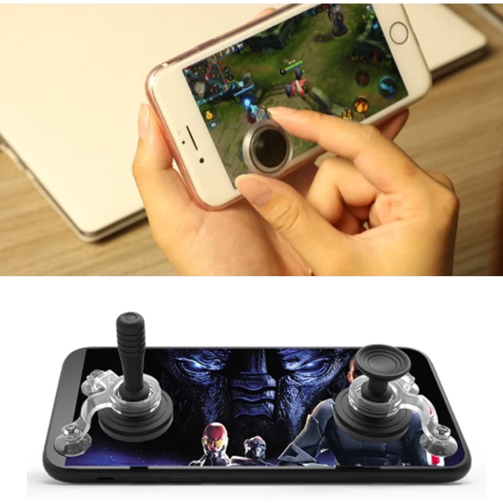 SUNCHI Universal Mobile Game Joystick Spiral Mini Joystick Game Handle Grip Controller Rocker Joypad Foldable Stand Holder for Cellphones Handle Holder 