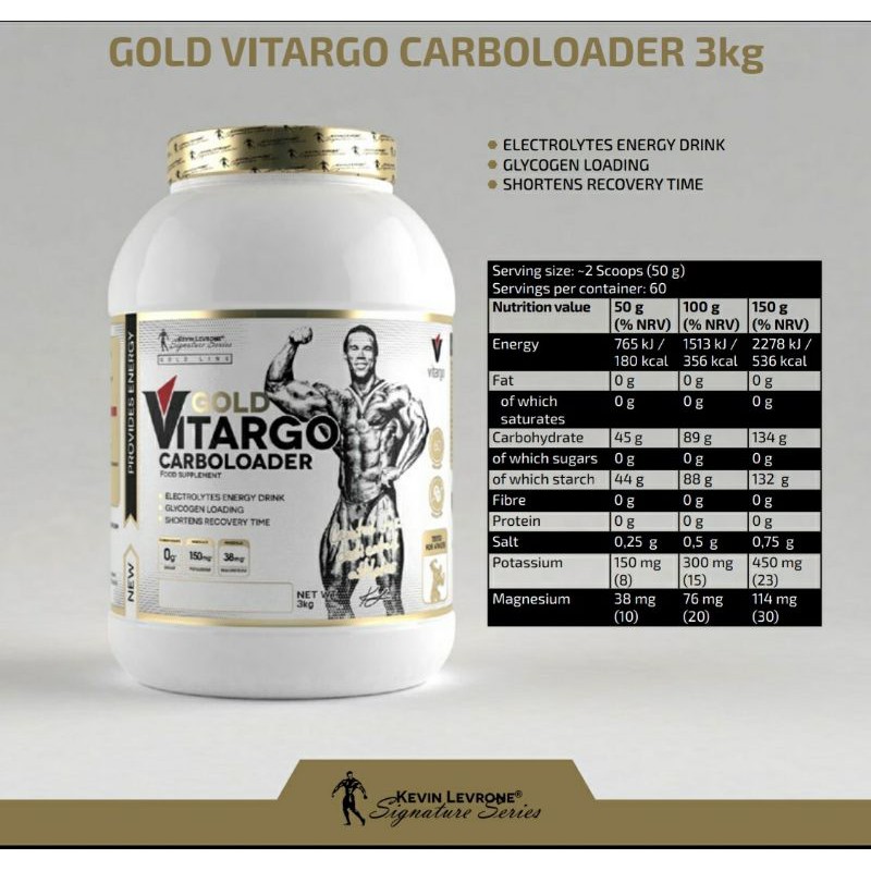 Protein Powder GOLD Vitargo Carboloader Kevin Levrone | Shopee Malaysia