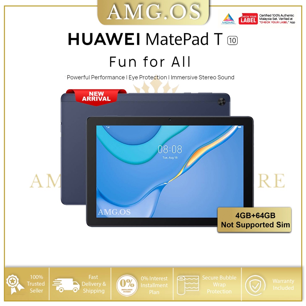 Huawei Matepad T10/T10s [4+64GB/4+128GB] - 1 Year Warranty From Huawei ...