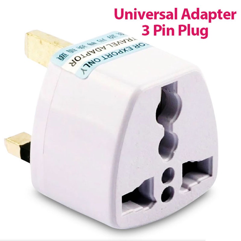 3 Pin Plug UK Euro European Converter EU Travel Mains Power UK Socket Adapter