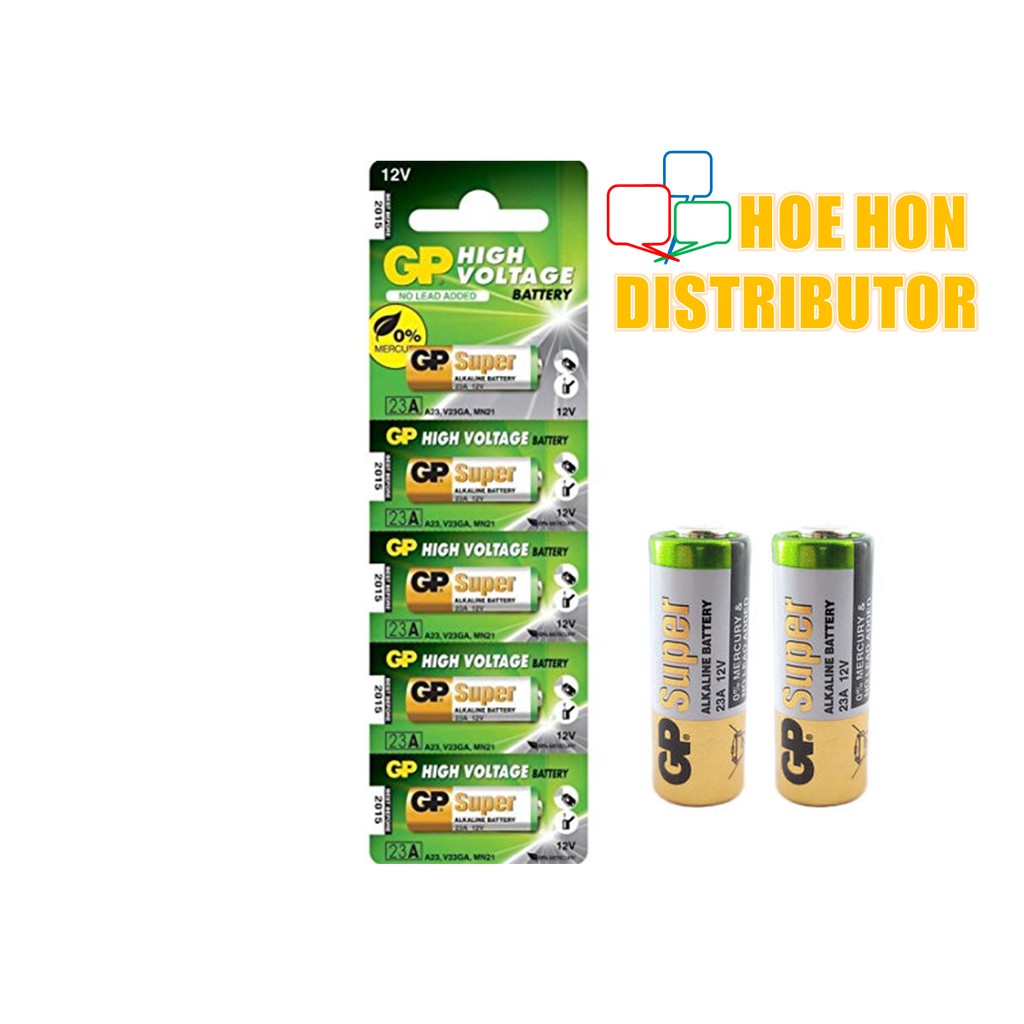 GP Super Alkaline Battery 12V 23A, A23, 23AE, 23AF, V23GA, Remote Control 1unit Shopee Malaysia