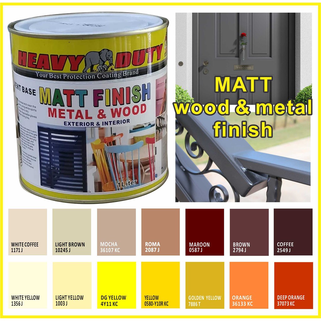 MATT FINISH ( 1L ) Matt HEAVY DUTY PAINT HIGH ENAMEL PAINT FOR WOOD