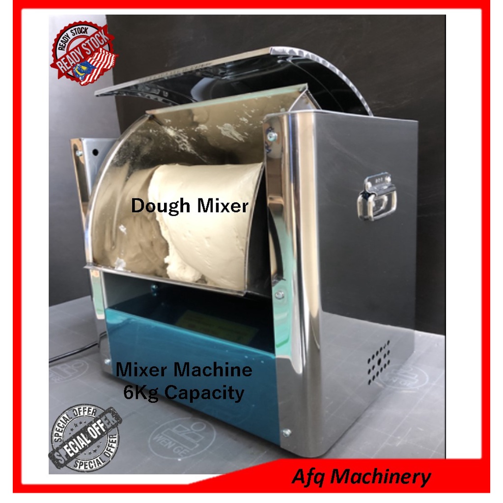 Horizontal Mixer 6Kg Capacity Kneading Dough Mixer Machine Mesin Uli