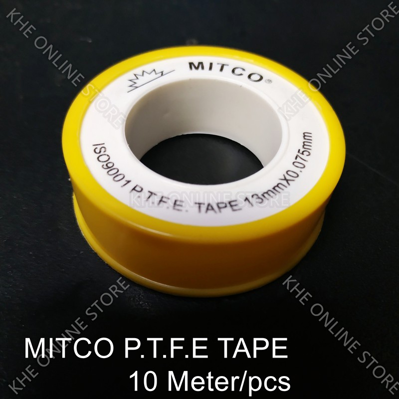 Mitco Ptfe 13mmx0.075mm 10meter Plumber White Tape 