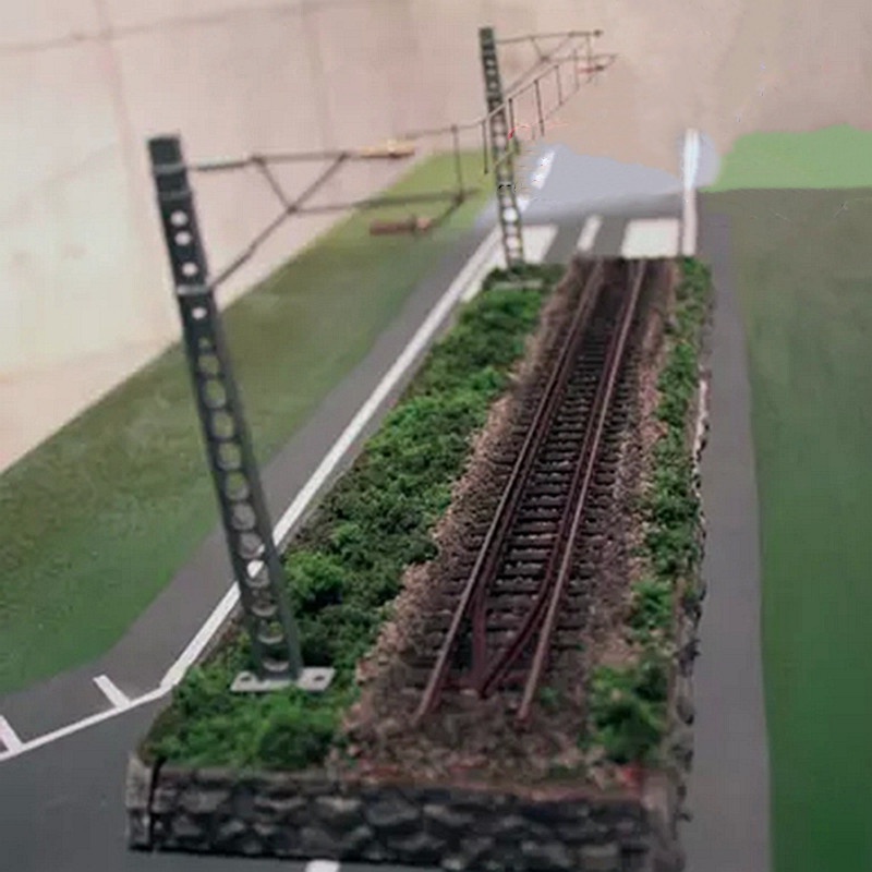 187 Ho Scale Model Train Track Urban Rail Railway Scene Layout Train