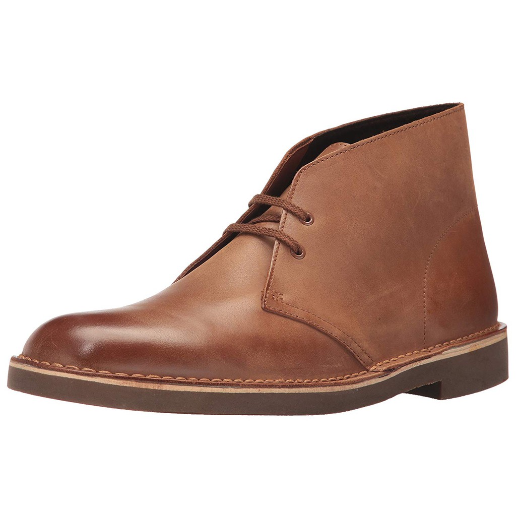 clarks men's bushacre 2 chukka boot dark tan leather