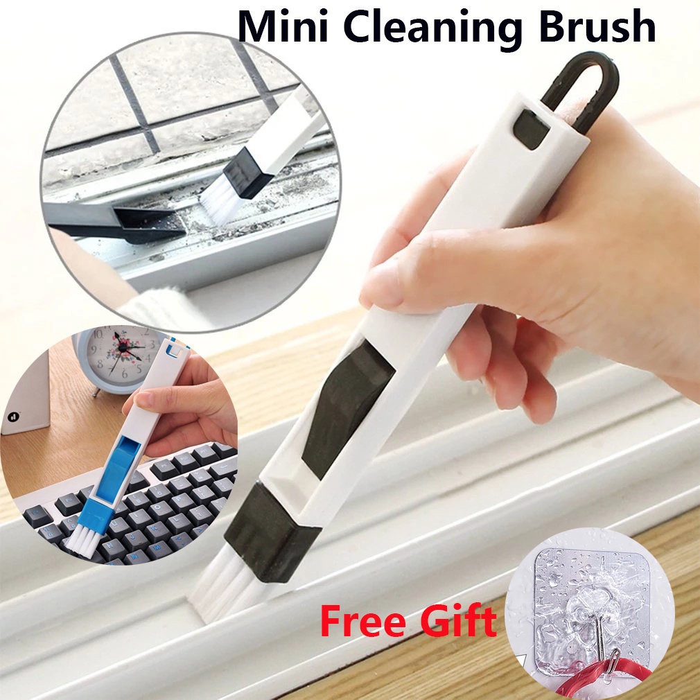 2pcs/set Eco-Friendly Plastic Window Screen Keyboard Cleaning Brush Dustpan