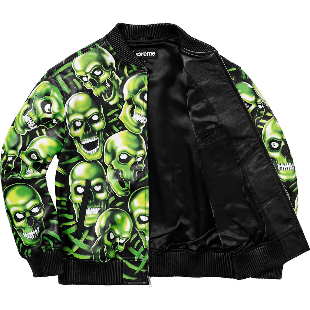 supreme green skull jacket