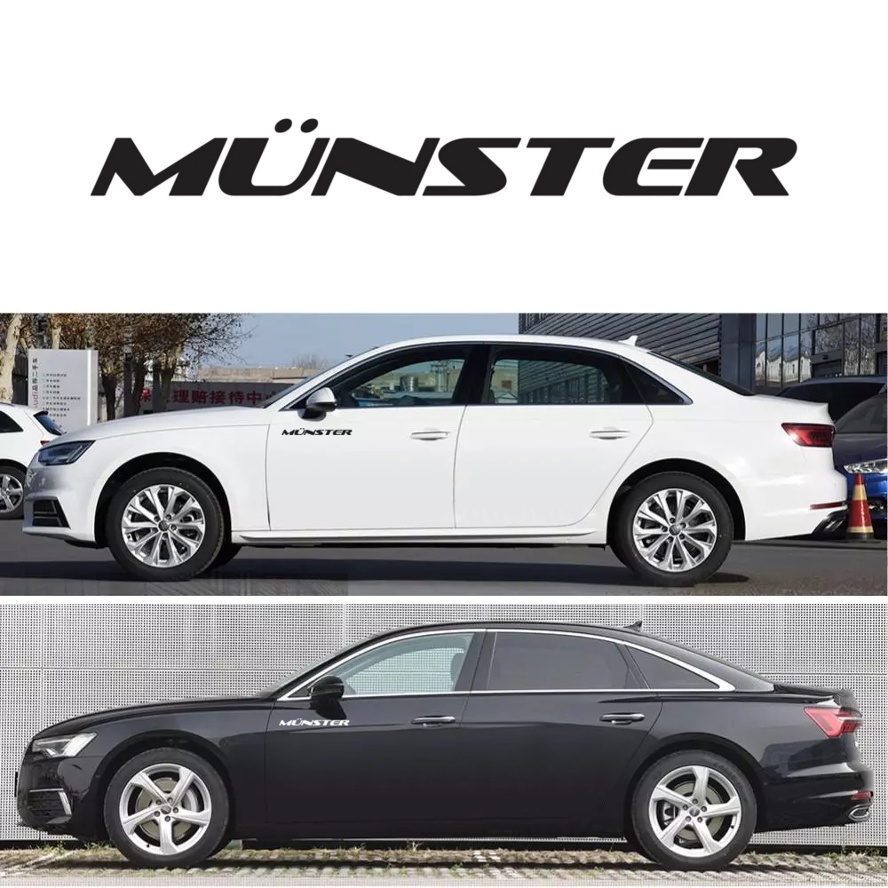 (1pc) Münster Car Body Vinyl Stickers Decal Window Body Door Side Decor Bumper Lamp Bonnet Trunk Motor Accessories Wall