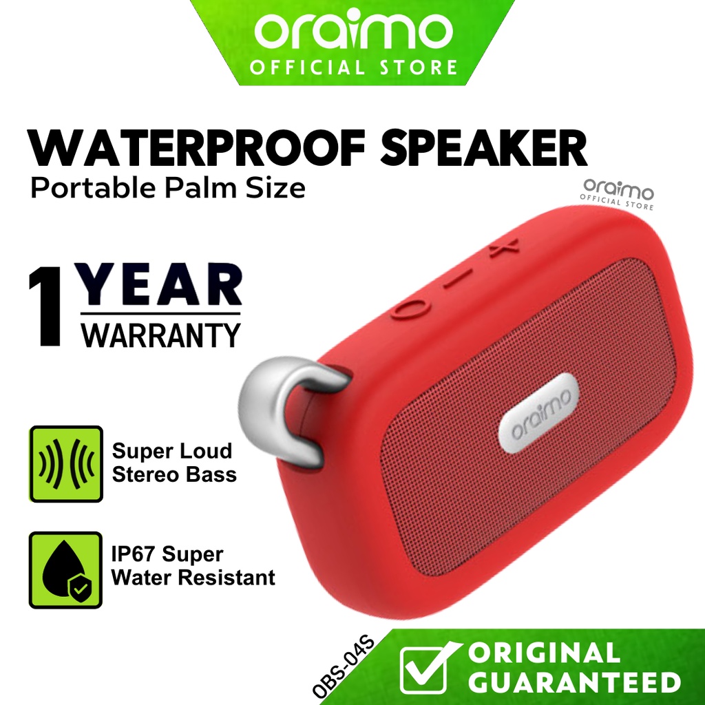 Oraimo Bluetooth Waterproof Speaker Black OBS04S Shopee Malaysia