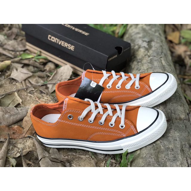 converse orange suede