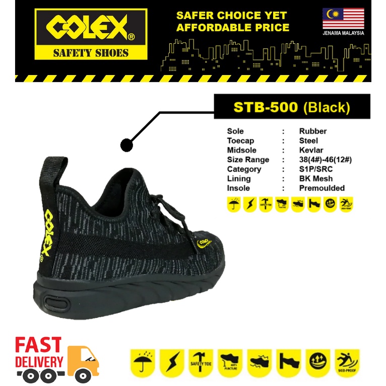 Colex Safety Fashion Stylish Steel Toe Cap Shoes STB-500