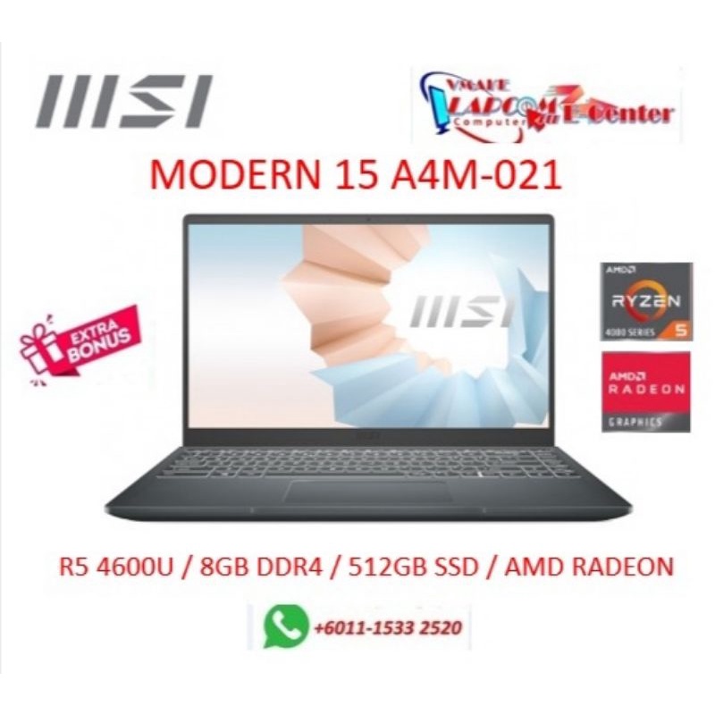 Msi modern 15 a4m 020xru разбор