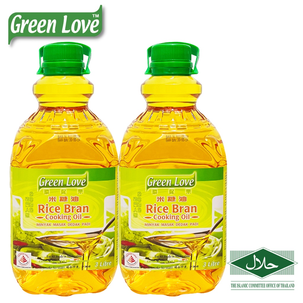GreenLove Rice Bran Cooking Oil 3L x 2 Bottles Shopee Malaysia