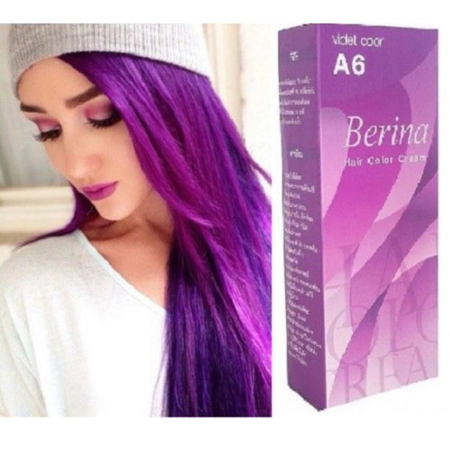 Berina Professional Permanent Hair Dye Color Cream Purple Violet