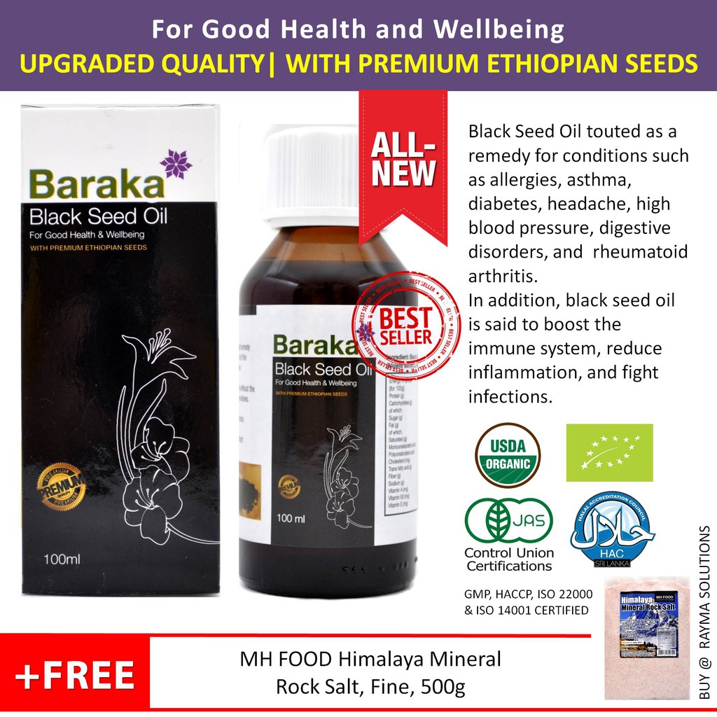 New Baraka Black Seed Oil 100g Free Gift Shopee Malaysia