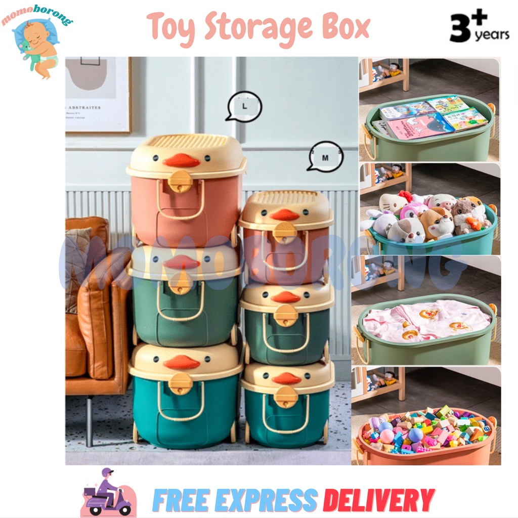 Momo Premium Toy Storage Box/ Living Room Storage Box With Wheels/ Kids ...