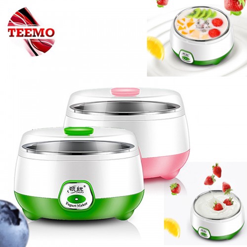 READY STOCK 💰 Teemo 1L Electric Automatic Yogurt Maker DIY Tool Stainless Steel Liner Bowl