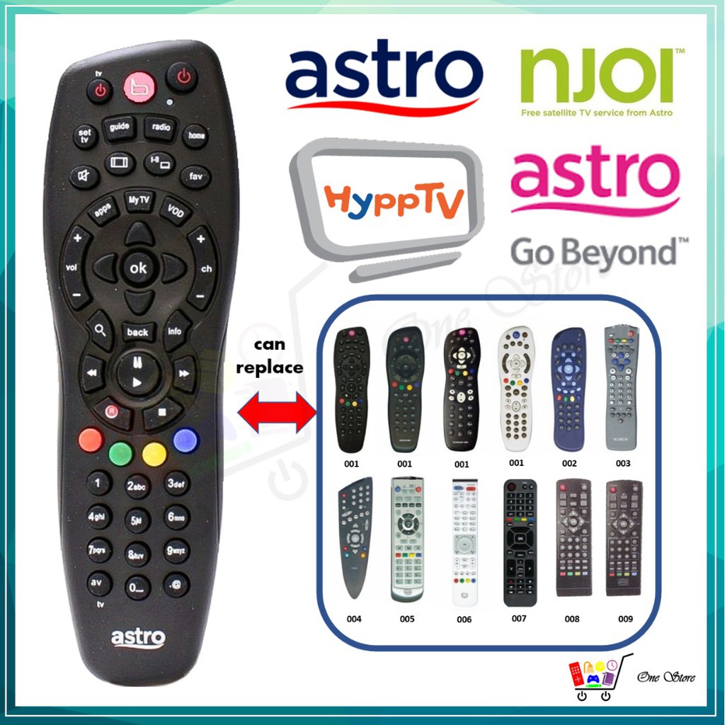 Offer 10 In 1 Astro Remote Control For Hypp Byond Pvr Njoi Old Model Shopee Malaysia