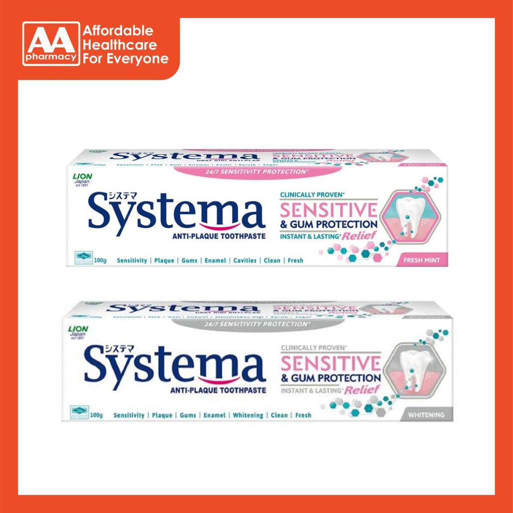 SYSTEMA SENSITIVE TOOTHPASTE (FRESHMINT/WHITENING) 100G | Shopee Malaysia