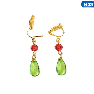 YGT Anime ear clip cos Howl's Moving Castle Hall Blue Water Drop Green  Gemstone Earring Necklace | Shopee Malaysia
