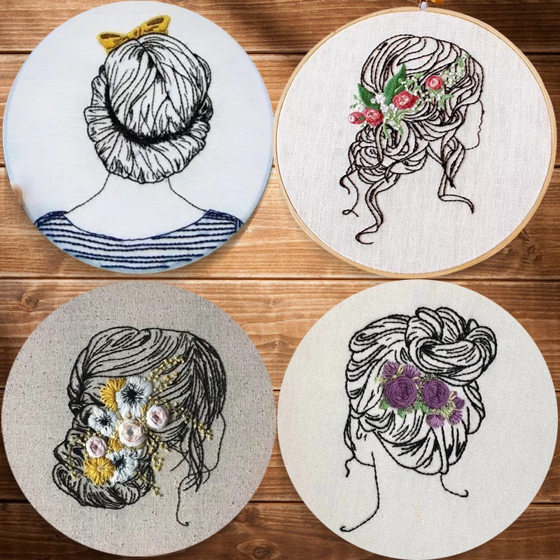 Diy Embroidery For Beginner Needlework Practice Kits Stereoscopic Crafts Sewing Cross Stitch Wall Painting Art Home Decoration Gift Shopee Malaysia