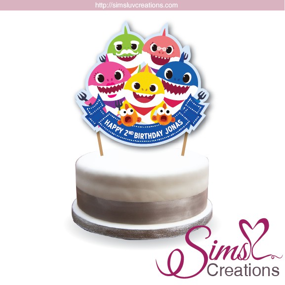 Pink Fong Baby Shark Birthday Cake Topper Cake Centerpiece Cake Decorations Shopee Malaysia