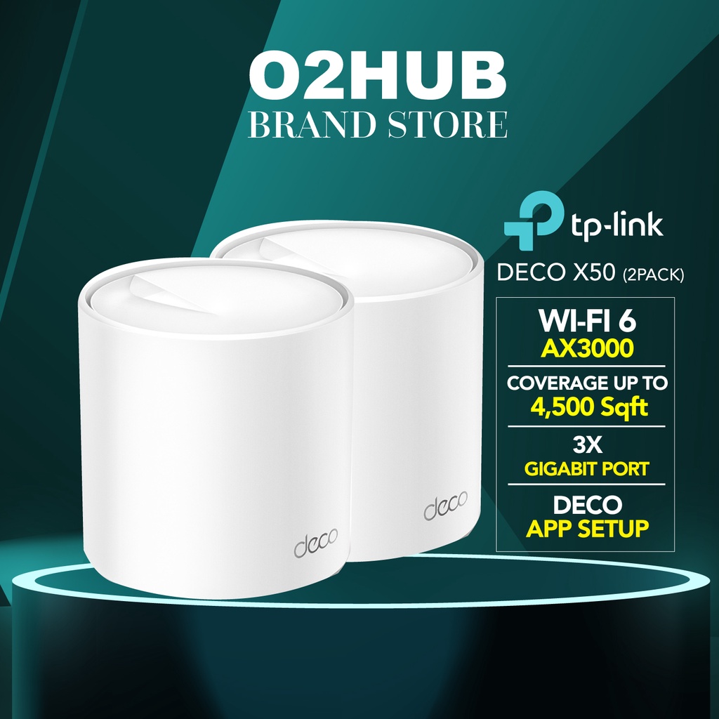 素敵な TP-Link Deco X50 AX3000メッシュWi-Fi 6 2パック sushitai.com.mx