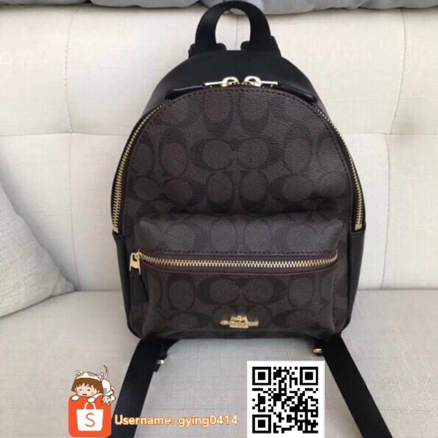 coach mini charlie signature backpack