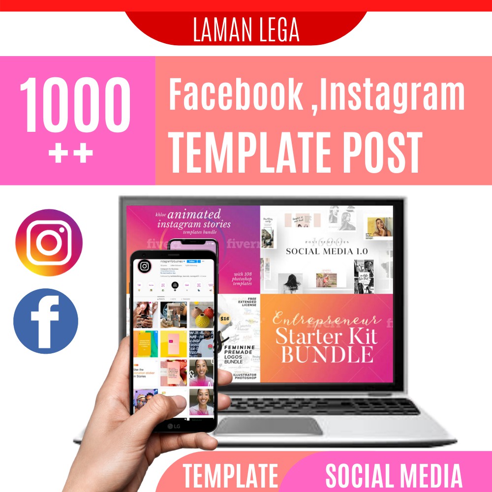 1000 Facebook Instagram Post Social Media Feeds Story Post Easy To Edit Add Title And