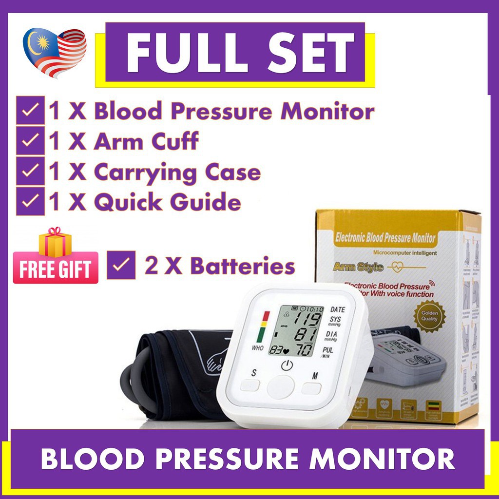 Beauty Personal Care Mesin Alat Cek Tekanan Darah Tinggi Bp Monitor Set Digital Arm Blood Pressure L Mesin Cek Check Shopee Malaysia