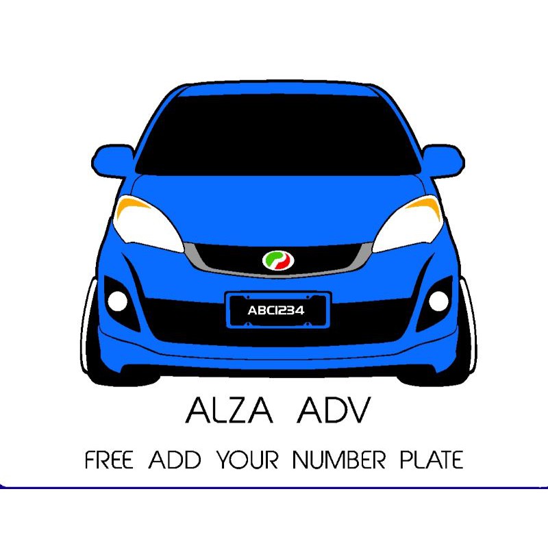 Sticker Kereta Sticker Kereta Perodua Alza Advance Shopee Malaysia