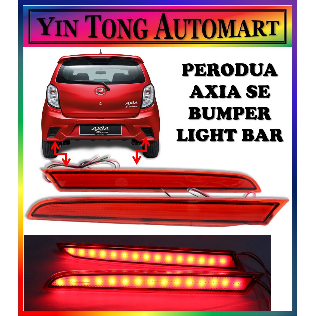 Perodua Axia Se Advance Rear Bumper Light Bar Red Shopee Malaysia