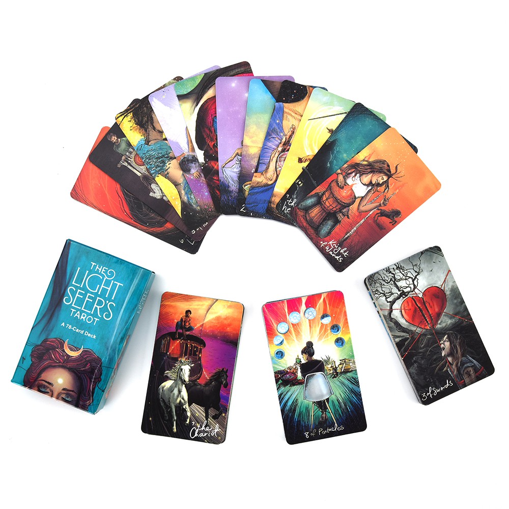 Must Versatile 78pcs Light Seer's Oracle Card Deck English Tarot Guidebook Table G Course Tutorial Guide Kursus Durable - Image 4