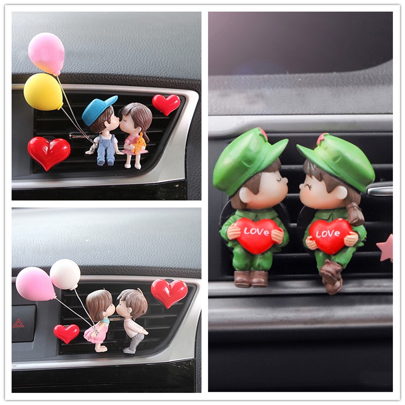 Car Clip Interior Air Vent Lovely Girl Boy Car Accessories Cute Car Air Freshener solid aromatherapy Gift Decorations