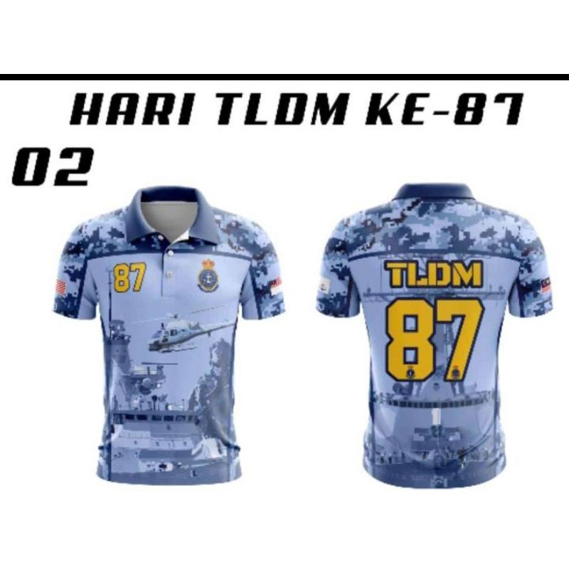 Navy T Shirt Full Sublimation Warna Baju Tentera Laut Diraja Malaysia Shopee Malaysia