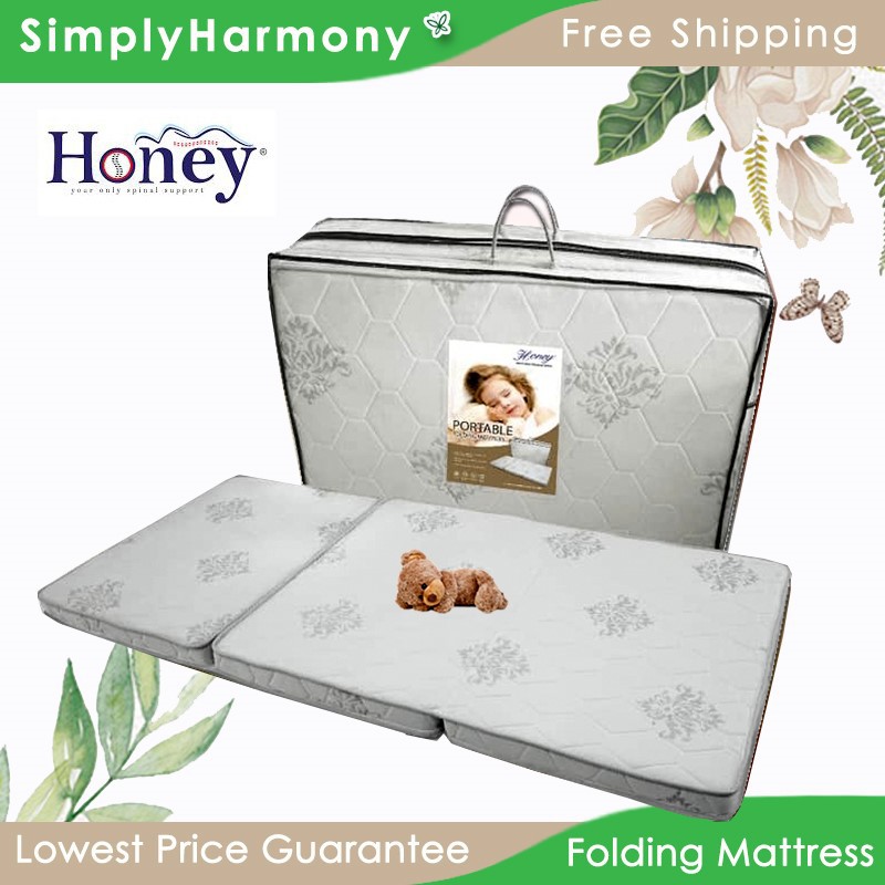 [FREE SHIPPING] Honey Foldable Mattress Single / Tilam lipat bujang