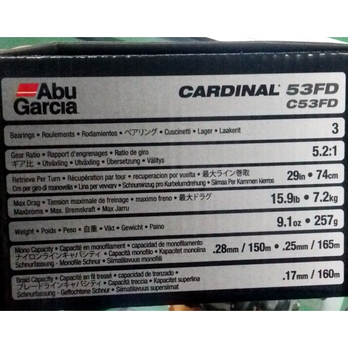 Abu Garcia Cardinal 50 Fd Front Drag Spinning Reels Shopee Malaysia