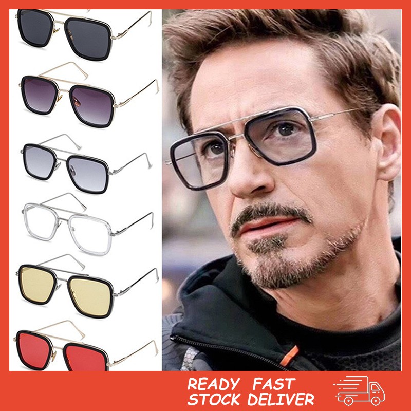 Sunglasses For Men Shades Superhero Tony Stark Ironman Fashion Luxury