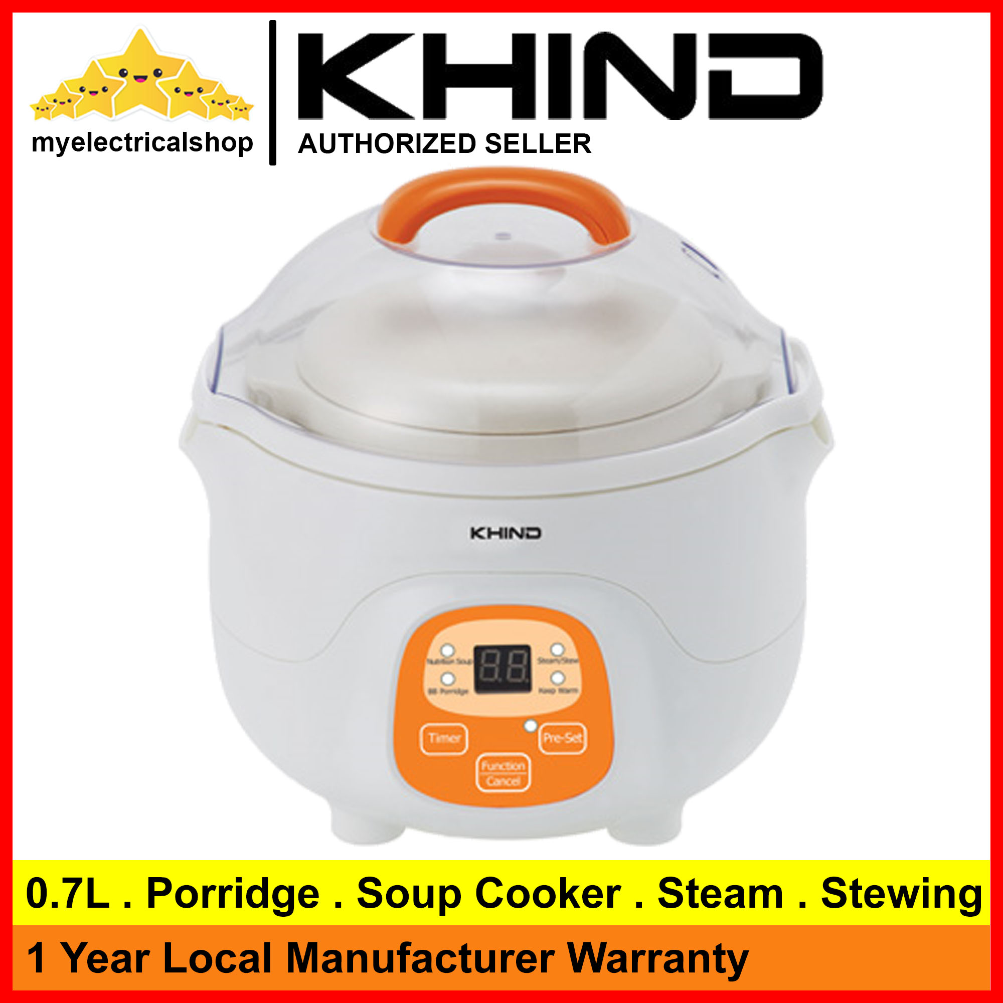 Khind Porridge Soup Cooker Bps07 Shopee Malaysia