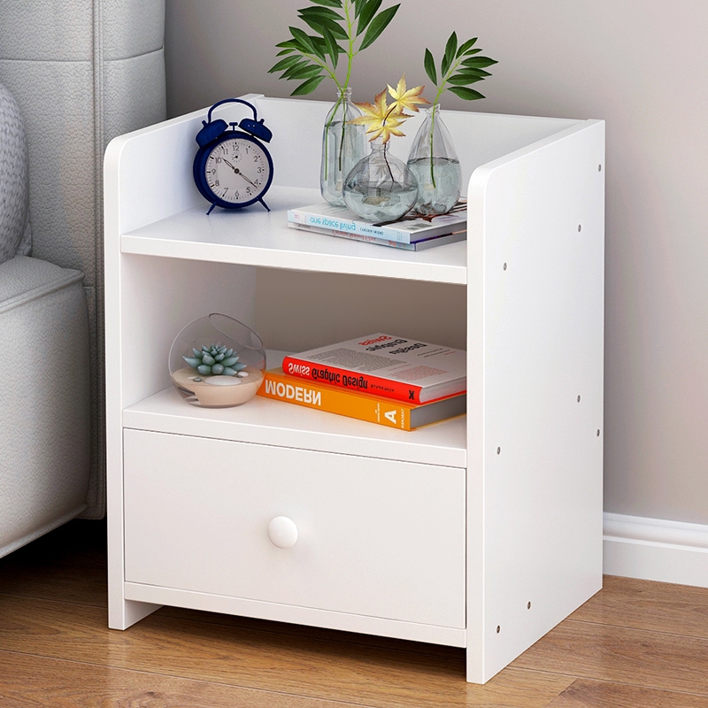 Simple Modern Simple Bedside Table with Drawers and Small ...