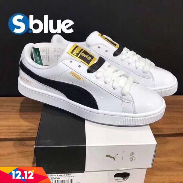 READY STOCK PUMA x BTS Basket Patent Sneakers Puma x BTS Court Star Sneakers  | Shopee Malaysia