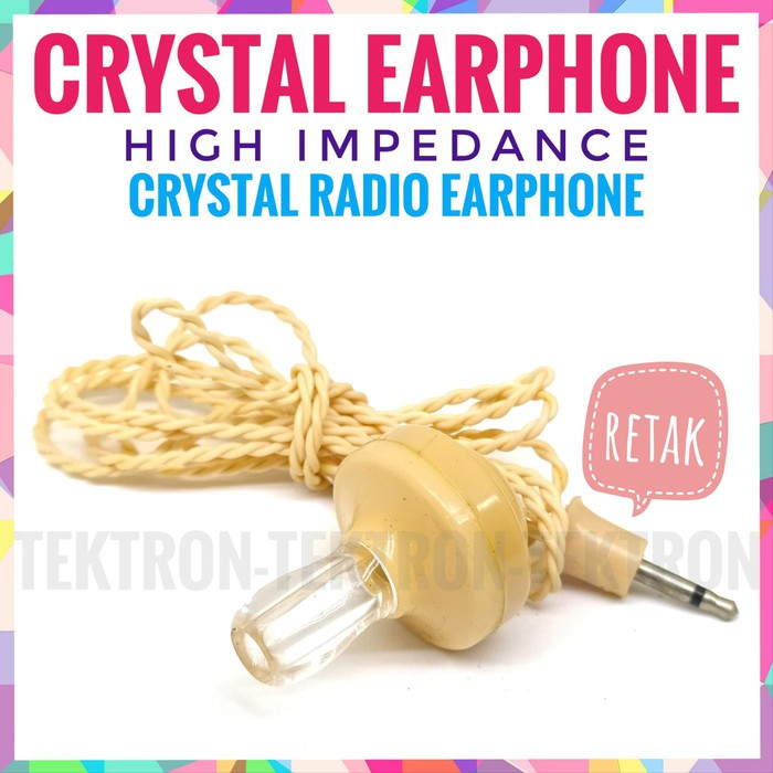 Crystal Radio Earphone High Impedance Wind Radio Crystal earpiece