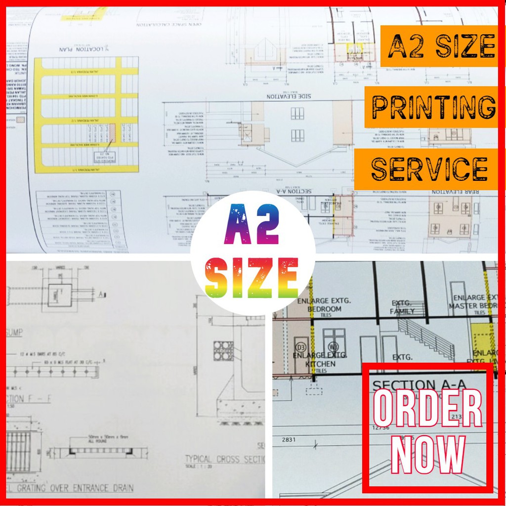 A2 Printing, Printing A2 Size Service [Plain Paper] Construction Plan