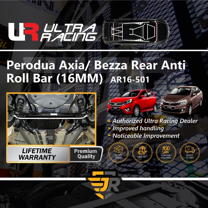 Ultra Racing Safety Bar Perodua Axia Bezza Rear Anti Roll Bar Rear Stabilizer Bar 16mm Car