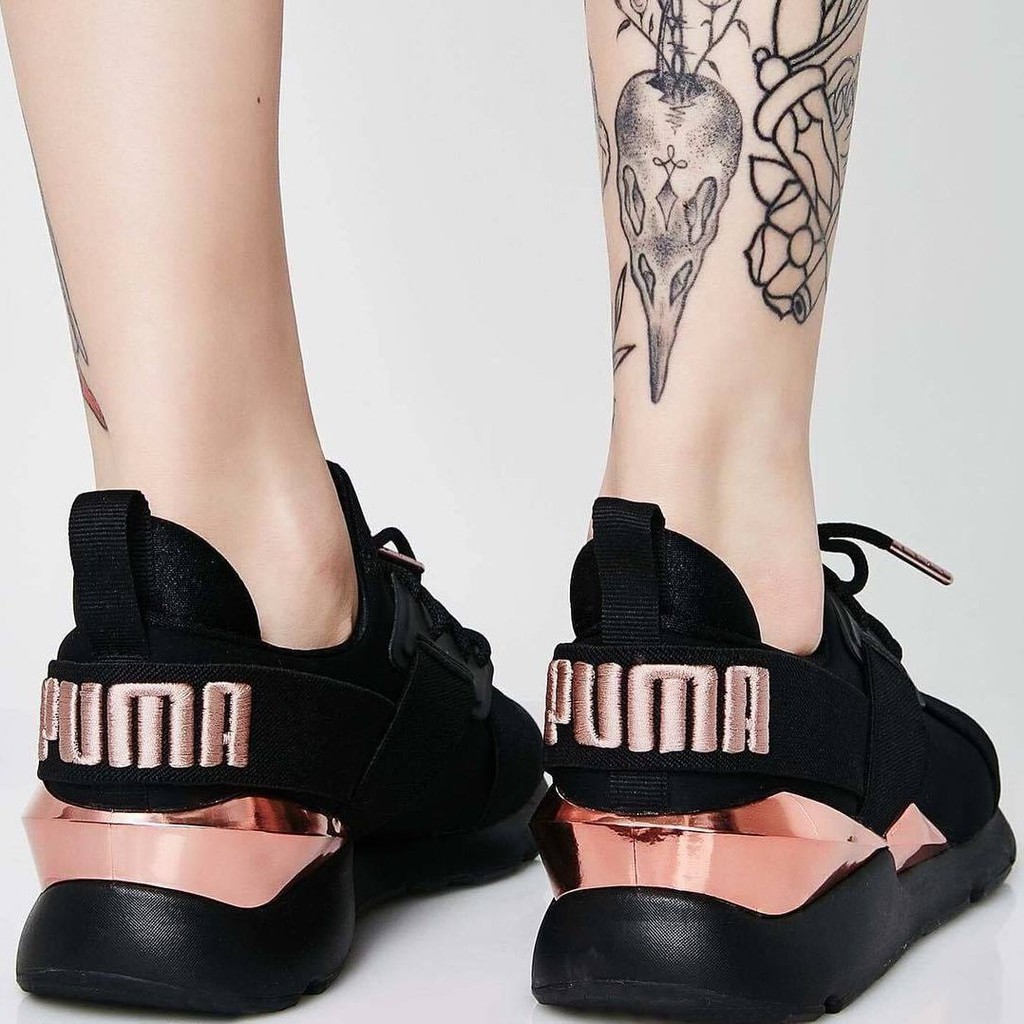 puma muse metal black and rose gold