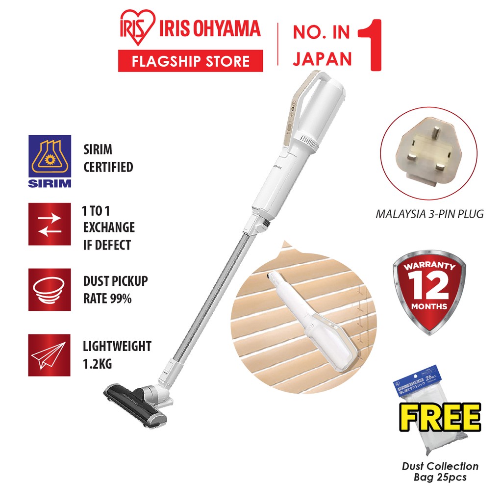IRIS OHYAMA Extremely Light Weight Cordless Vacuum Cleaner Auto Sensor (1.2kg) ICSLDC8 Shopee