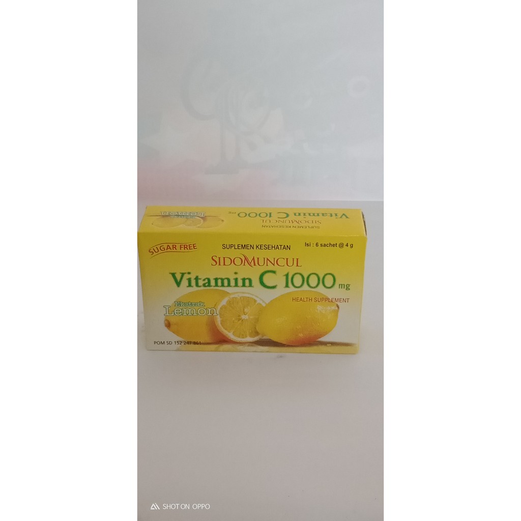 Vitamin C 1000 mg sidomuncul 1 box of contents of 6 sachets Shopee