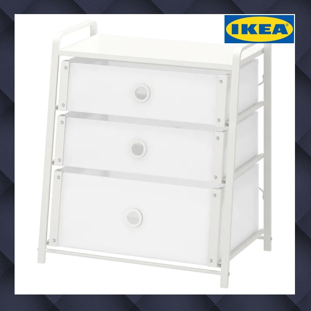 IKEA LOTTE Chest of 3 drawer, cloth drawer, 55x36x62cm | Shopee